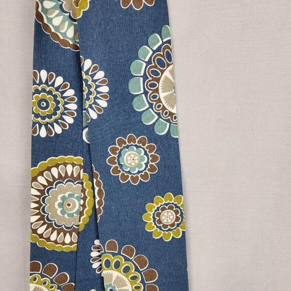 Kitchen Towel Boa Demdaco Blue Tan Floral Country Traditional New - Picture 3 of 7